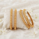 Js Fashion  High Gold Ball Chain Design 4 Bangles Set