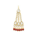 Etnico Wedding Collection Traditional Ethnic Gold Plated Pearl & Kundan Stone Work Bridal Jewellery Set For Women