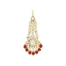 Etnico Wedding Collection Traditional Ethnic Gold Plated Pearl & Kundan Stone Work Bridal Jewellery Set For Women