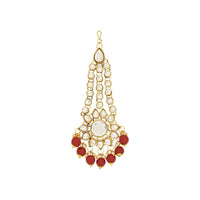 Etnico Wedding Collection Traditional Ethnic Gold Plated Pearl & Kundan Stone Work Bridal Jewellery Set For Women