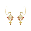 Etnico Wedding Collection Traditional Ethnic Gold Plated Pearl & Kundan Stone Work Bridal Jewellery Set For Women