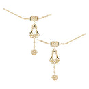 Etnico Wedding Collection Traditional Ethnic Gold Plated Pearl & Kundan Stone Work Bridal Jewellery Set For Women