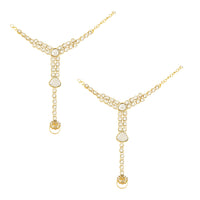 Etnico Wedding Collection Traditional Ethnic Gold Plated Pearl & Kundan Stone Work Bridal Jewellery Set For Women