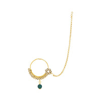 Etnico Wedding Collection Traditional Ethnic Gold Plated Pearl & Kundan Stone Work Bridal Jewellery Set For Women