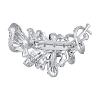 Mahi Rhodium Plated Brilliant Sapphire Blue Crystals Saree Pin / Wedding Brooch for Women (BP1101141RBlu)