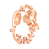 Mahi Rosegold Plated Floral Shaped Crystal Studded Saree Pin / Wedding Brooch for Women (BP1101143ZPin)