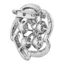 Mahi Rhodium Plated Pink and White Crystal Studded Saree Pin Brooch for Women (BP1101178RPin)