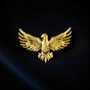 Mahi Premium Golden Eagle-Shaped Mens Brooch Lapel Pin with Gold Plating for Coat, Blazer, Jodhpuri (BP1101242G)