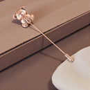 Mahi Elegant Rose Gold Teddy Bear Unisex Brooch Lapel Stick Pin for Coat, Blazer, & Dress (BP1101244Z)