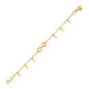 Mahi Infinity and Star Charm Adjustable Bracelet with Gold Plating for Women (BR1101072G)