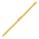 Mahi Men’s Gold Plated Designer Bracelet Premium Hanuman Gada Textured Chain Link Kada Style Bracelet for Men (BR1101096G)