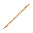 Mahi Stylish Silver & Gold Plated Spiritual Wristwear Premium Link Design Rudraksha Bracelet for Men (BR1101098M)