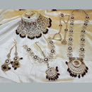 Knigght angel  Gold Plated Kundan Stone And Beads Bridal Set
