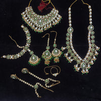 Knigght angel  Gold Plated Kundan Stone And Meenakari Bridal Set