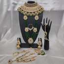 Knigght angel  Gold Plated Kundan Stone And Pearls Bridal Set