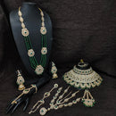 Knigght angel  Gold Plated Kundan Stone And Pearls Bridal Set
