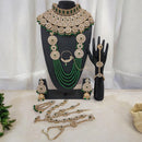 Knigght angel  Gold Plated Kundan Stone And Pearls Bridal Set