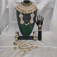 Knigght angel  Gold Plated Kundan Stone And Pearls Bridal Set
