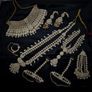 Knigght angel  Gold Plated Kundan Stone And Pearls Bridal Set