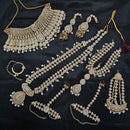 Knigght angel  Gold Plated Kundan Stone And Pearls Bridal Set