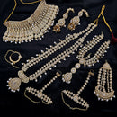 Knigght angel  Gold Plated Kundan Stone And Pearls Bridal Set