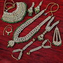 Knigght angel  Gold Plated Kundan Stone And Pearls Bridal Set