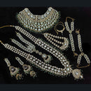 Knigght angel  Gold Plated Kundan Stone And Pearls Bridal Set