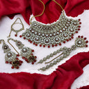 Knigght angel  Gold Plated Kundan Stone Semi Bridal Necklace Set