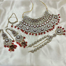 Knigght angel  Gold Plated Kundan Stone Semi Bridal Necklace Set