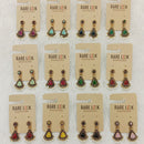 Dhwani Elegant Pota Stone And Pearl Dangler Earrings (Pack of 12)