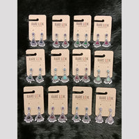 Dhwani Elegant Pota Stone And Pearl Dangler Earrings (Pack of 12)