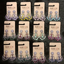 Dhwani Oxidised Plated Elegant Pota Stone And Pearl Dangler Earrings (Pack of 12)