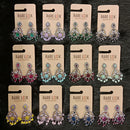 Dhwani Oxidised Plated Elegant Pota Stone And Pearl Dangler Earrings (Pack of 12)