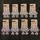 Dhwani Trendy Pota Stone And Pearl Jhumki Earrings- (Pack of 8)