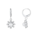 Etnico Silver Plated CZ American Diamond Chain Pendent Jewellery Set for Women