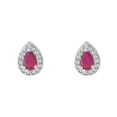 Etnico Latest Stylish Silver Plated CZ American Diamond Teardrop Pendant Set For Women