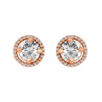 Etnico Latest Stylish CZ American Diamond Teardrop Pendant Set For Women