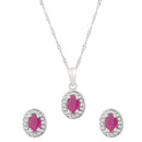 Etnico Latest Stylish Silver Plated CZ American Diamond Set For Women