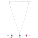 Etnico Latest Stylish Silver Plated CZ American Diamond Set For Women