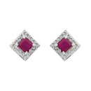 Etnico Latest Stylish Silver Plated CZ American Diamond Pendant Set For Women