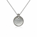 Etnico Round Mother of Pearl Pendant Necklace with Matching Stud Earrings Set for Women