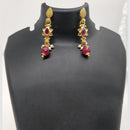 Chiccharm Jewellery Pota Stone And Pearl Brass And Copper Rajwadi Necklace Set