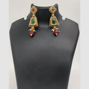 Chiccharm Jewellery Pota Stone And Pearl Brass And Copper Rajwadi Necklace Set