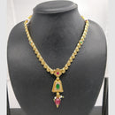 Chiccharm Jewellery Pota Stone And Pearl Brass And Copper Rajwadi Necklace Set