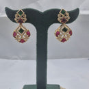 Chiccharm Jewellery Classic Polki Kundan Stone Hanging Earrings