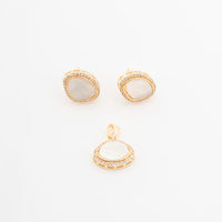 ChicCharm Jewellery Brass Gold Plated Austrian Stone Pendant Set