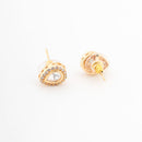 ChicCharm Jewellery Brass Gold Plated Austrian Stone Pendant Set