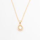 ChicCharm Jewellery Brass Gold Plated Austrian Stone Pendant Set