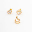 ChicCharm Jewellery Brass Gold Plated Austrian Stone Pendant Set