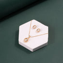 ChicCharm Jewellery Brass Gold Plated Austrian Stone Pendant Set